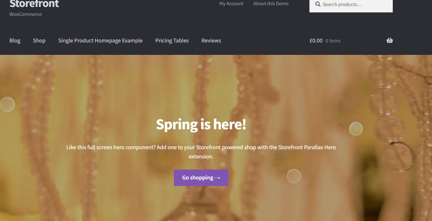 Storefront E-Commerce theme