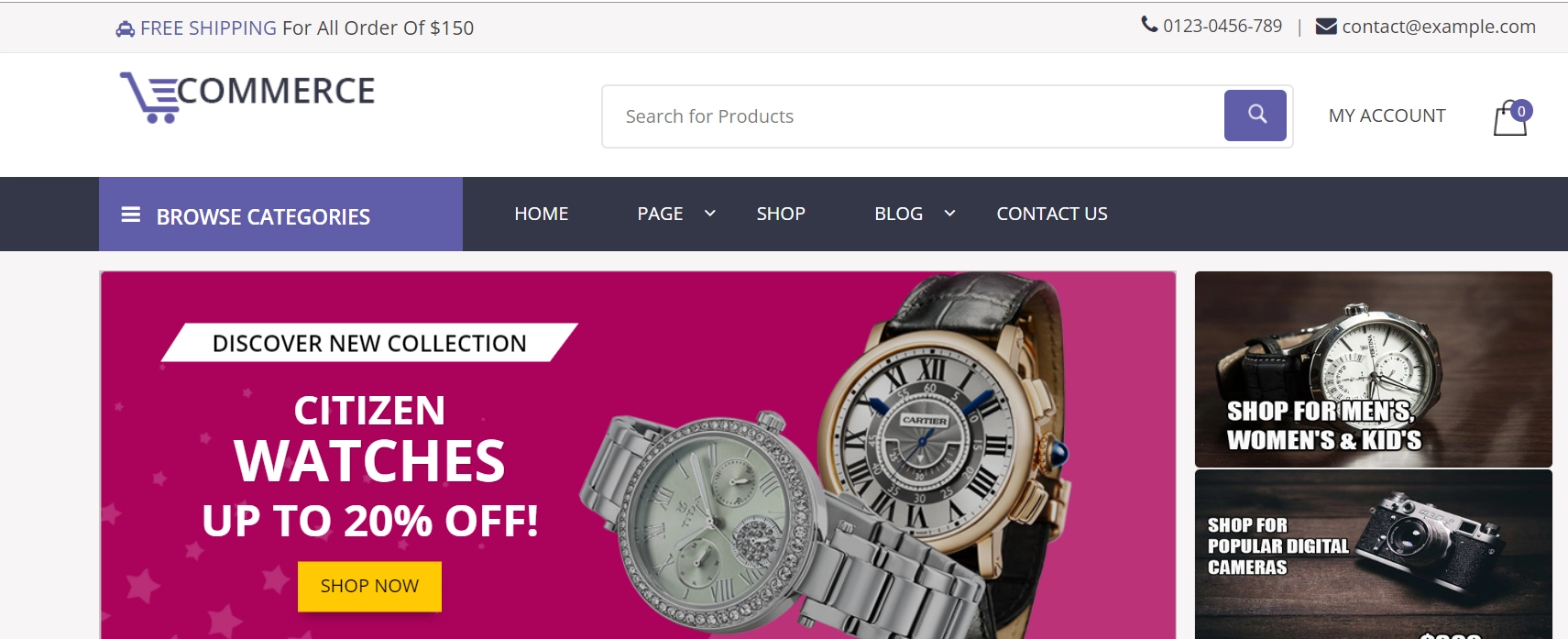 Supermarket ecommerce theme