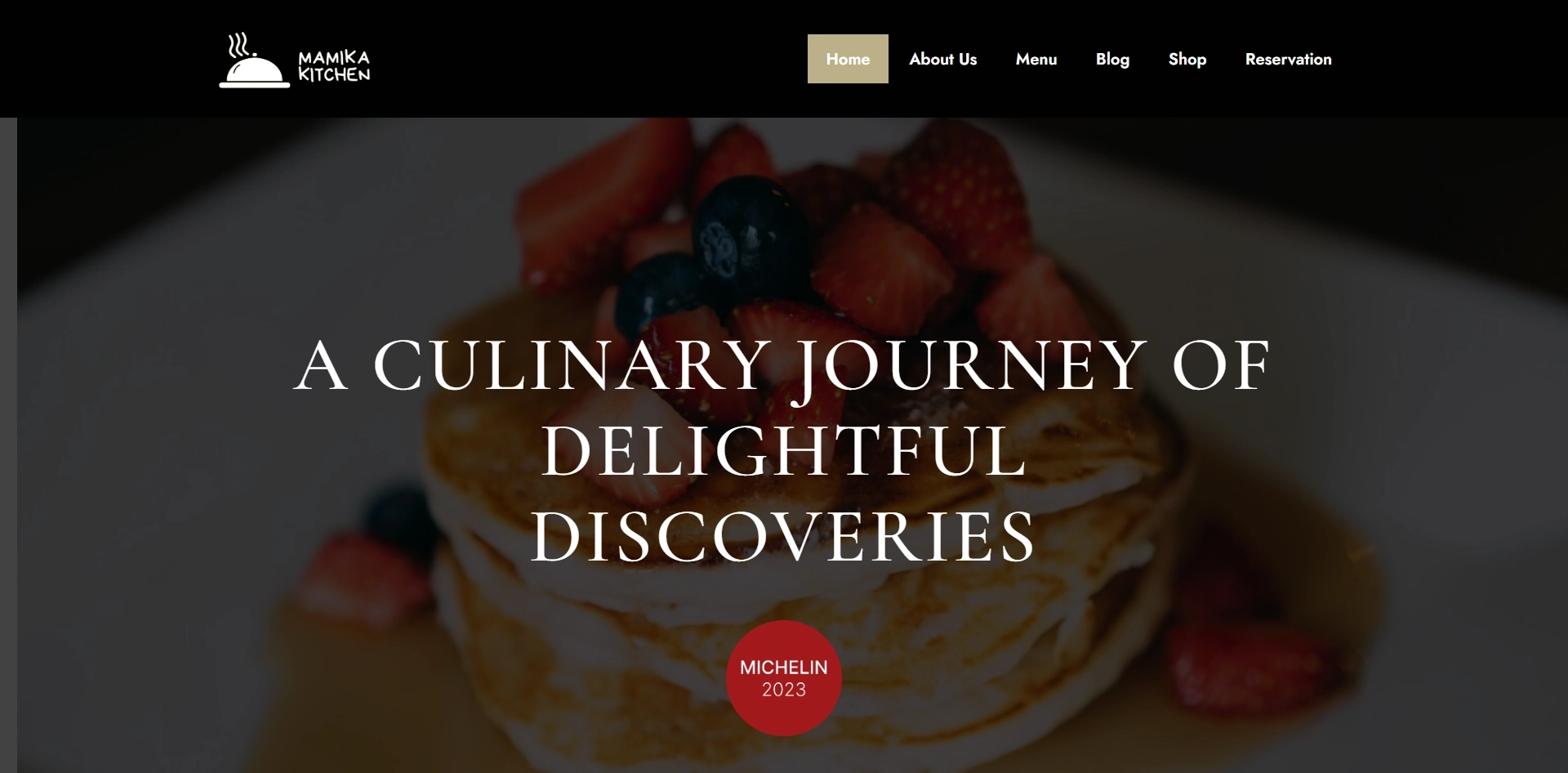 Food website template