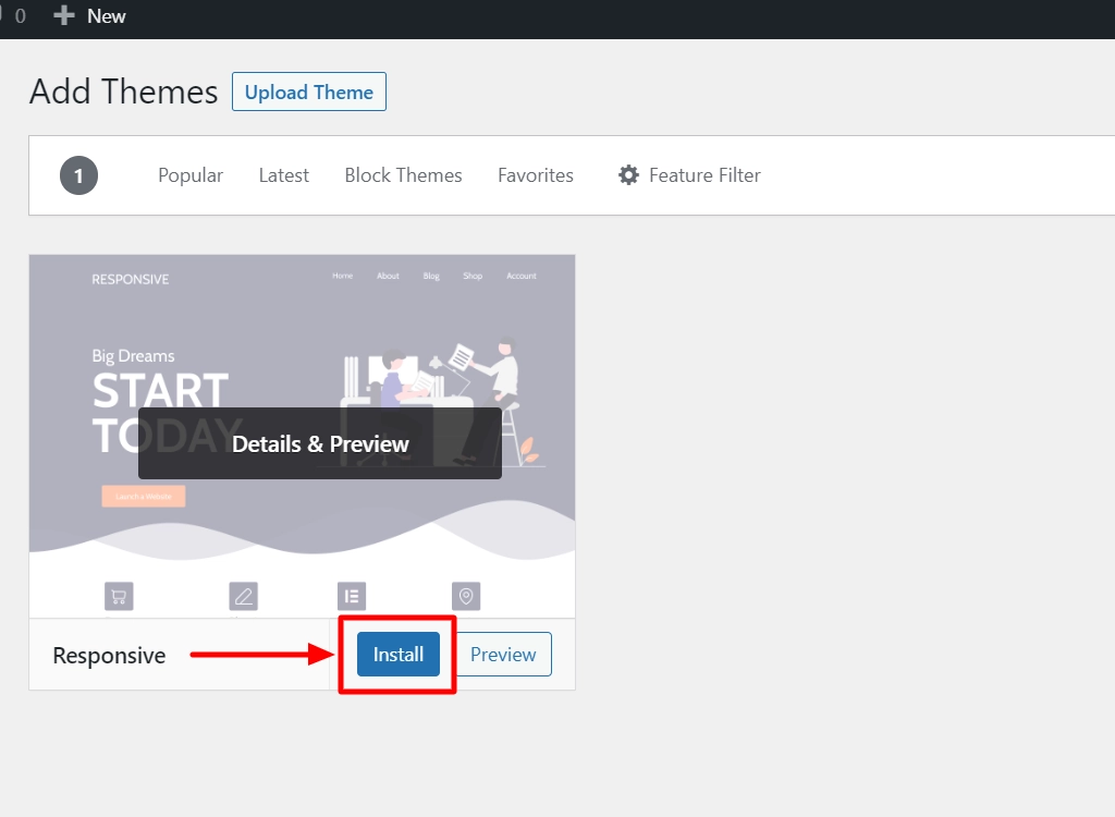 Install the theme