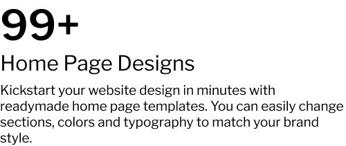 Home page design