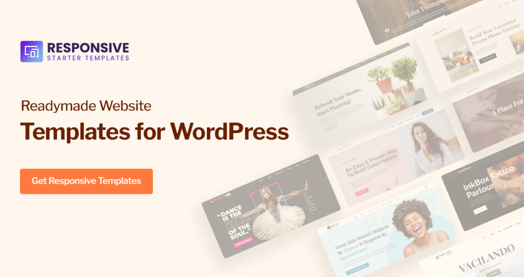 Responsive starter-templates plugin
