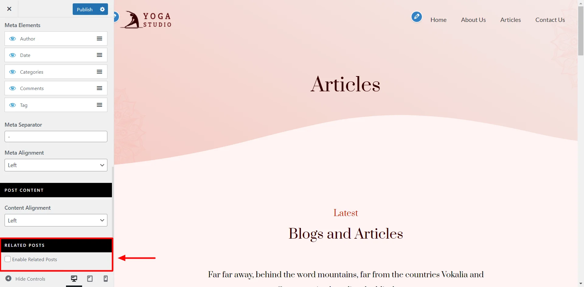 Enable Related Posts