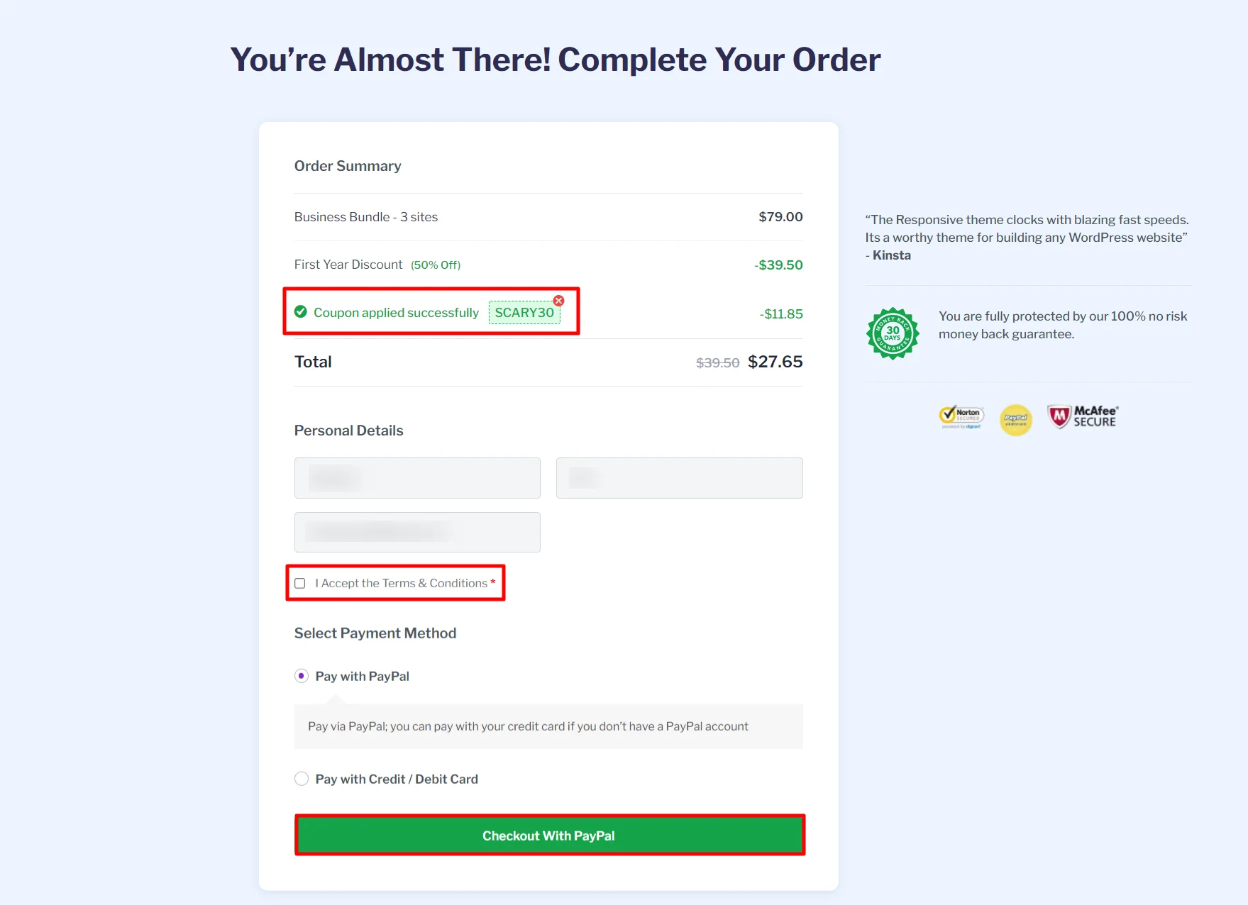 Purchasing the Responsive Pro