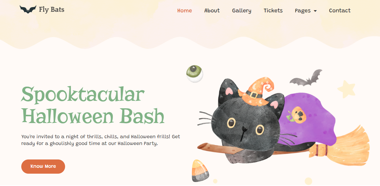 Halloween Party website