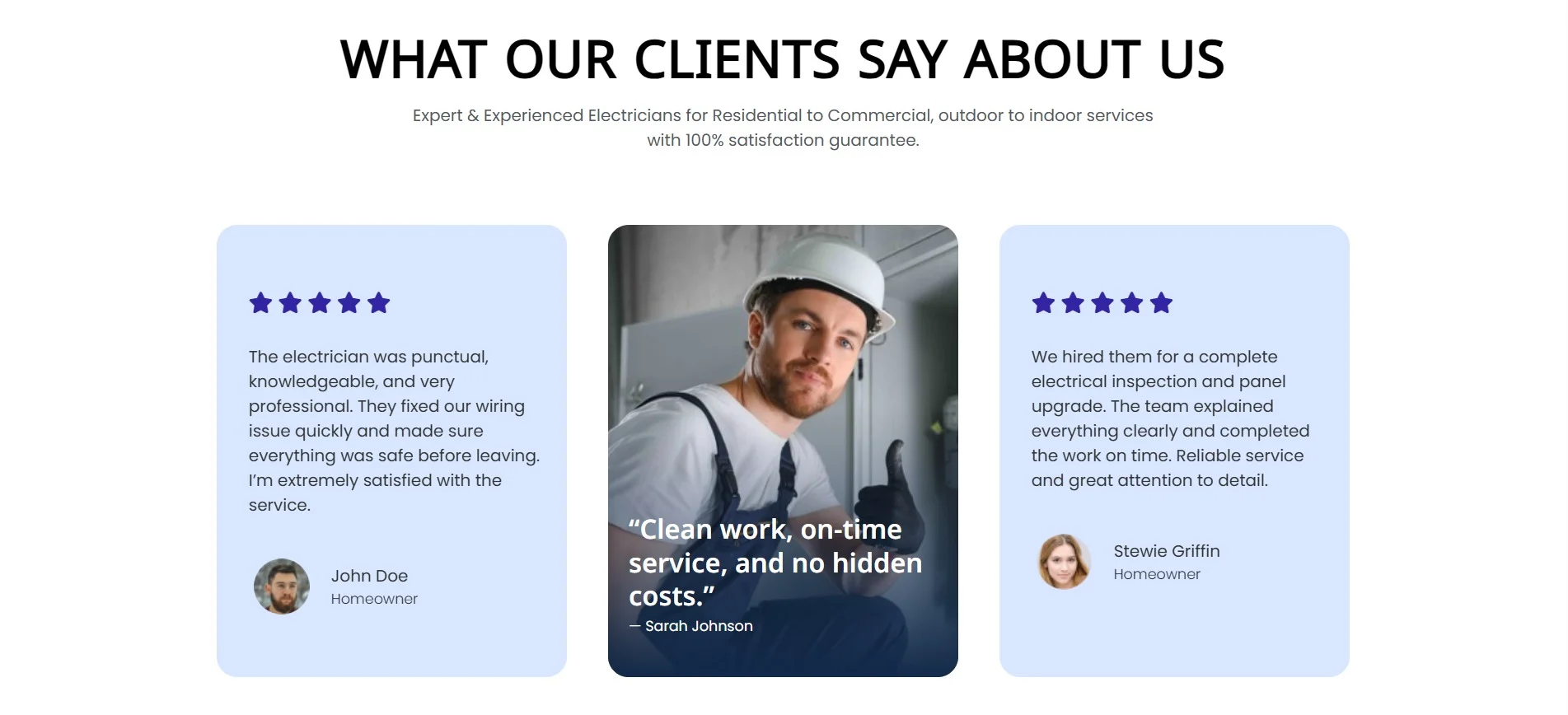 Electrician-Testimonials