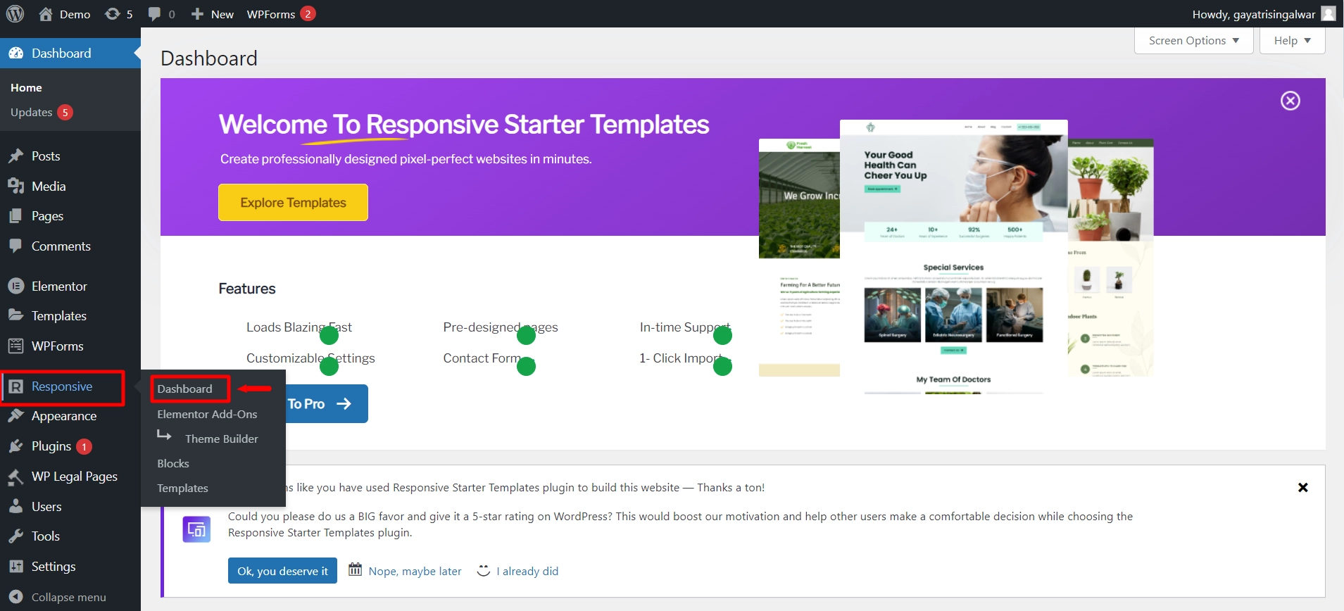 Responsive Dashboard