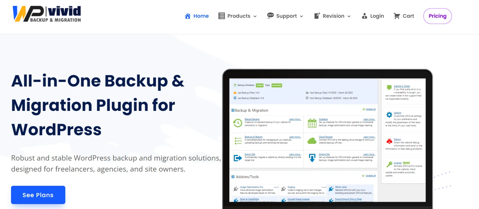 WPvivid backup and migration