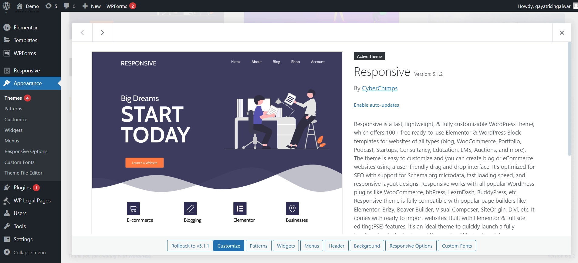 responsive theme