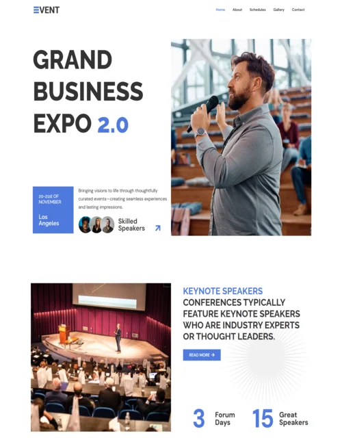 Event template featured image
