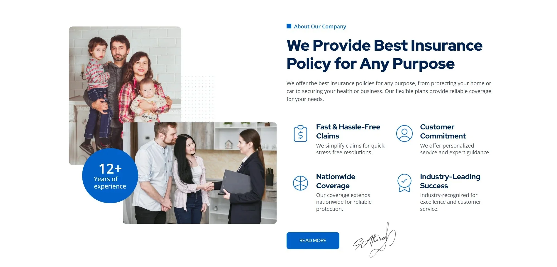 Insurance-Company About us page