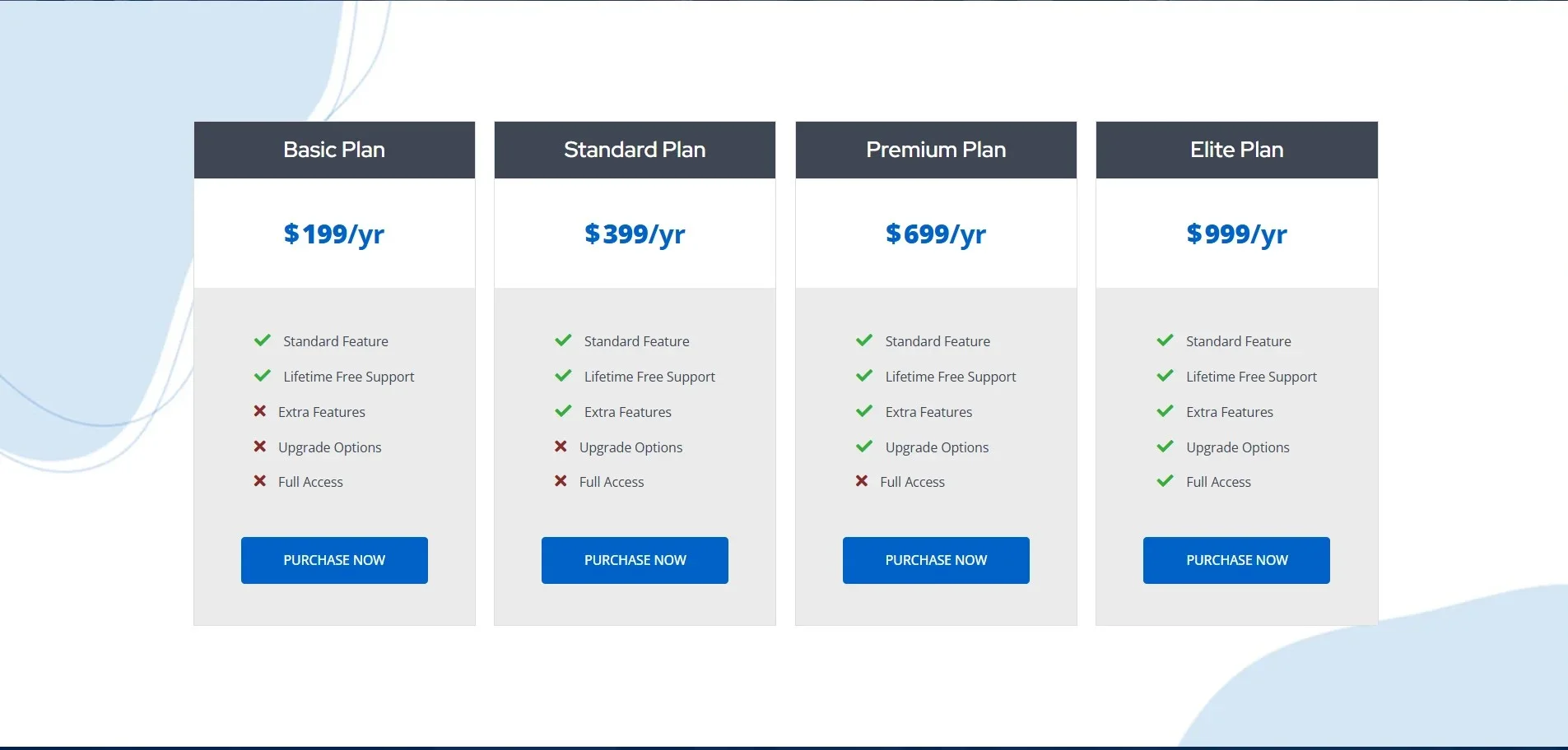 Insurance-Company Pricing page