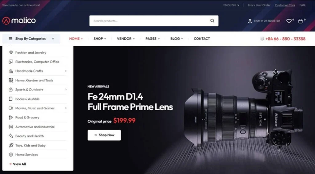 Matico - Multi-Vendor WordPress Themes