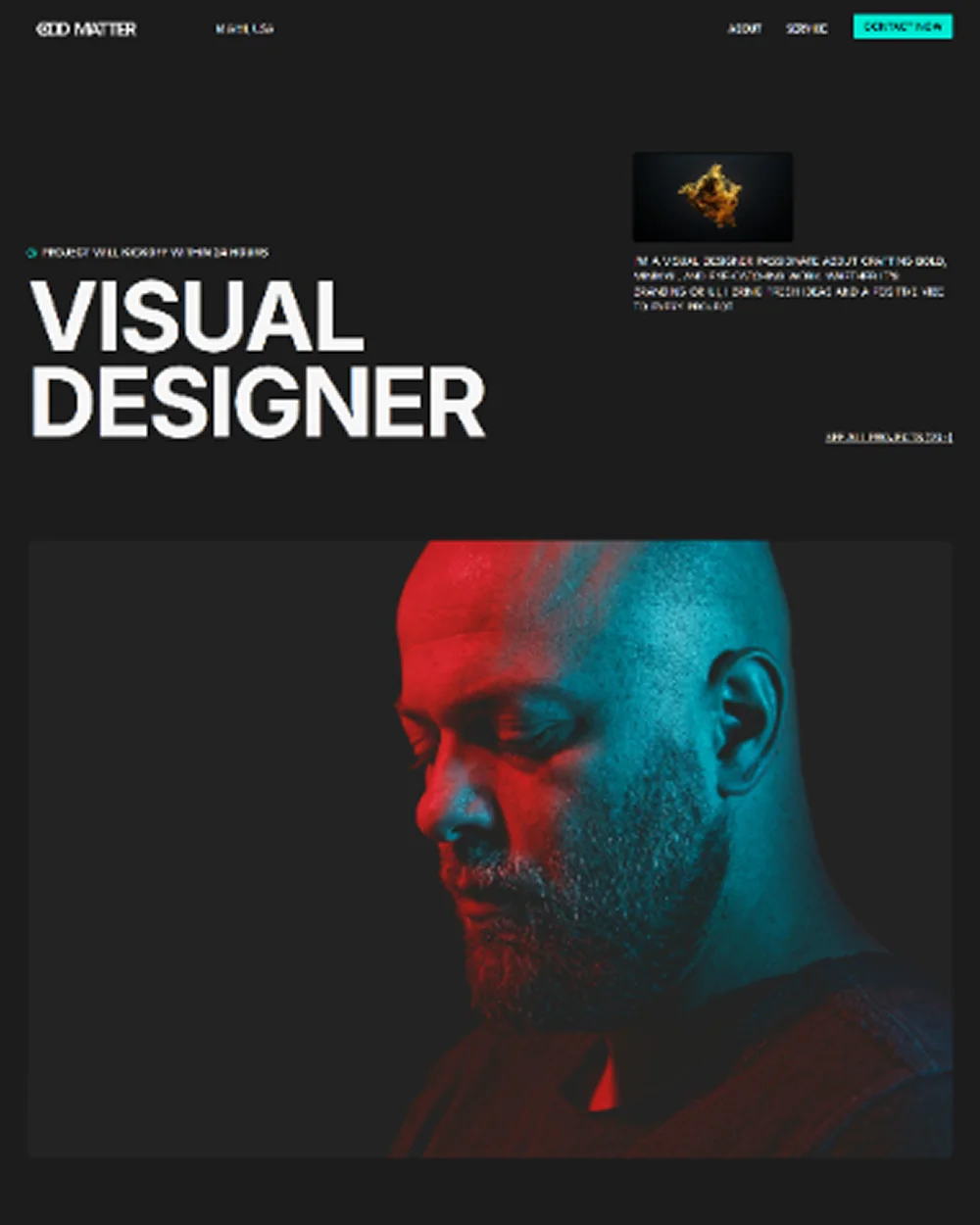One page CV WordPress Template
