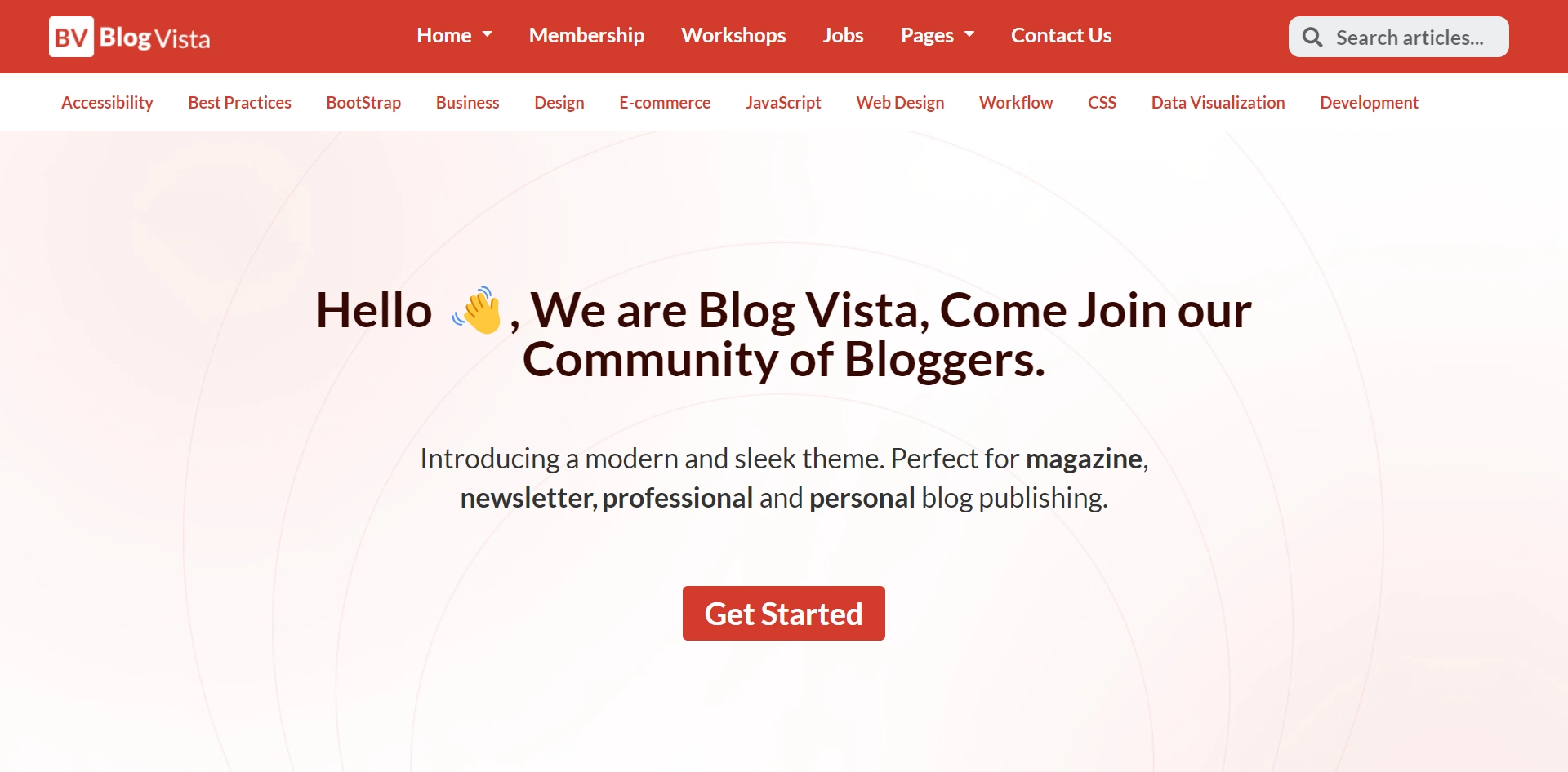 Pro Blogging Homepage