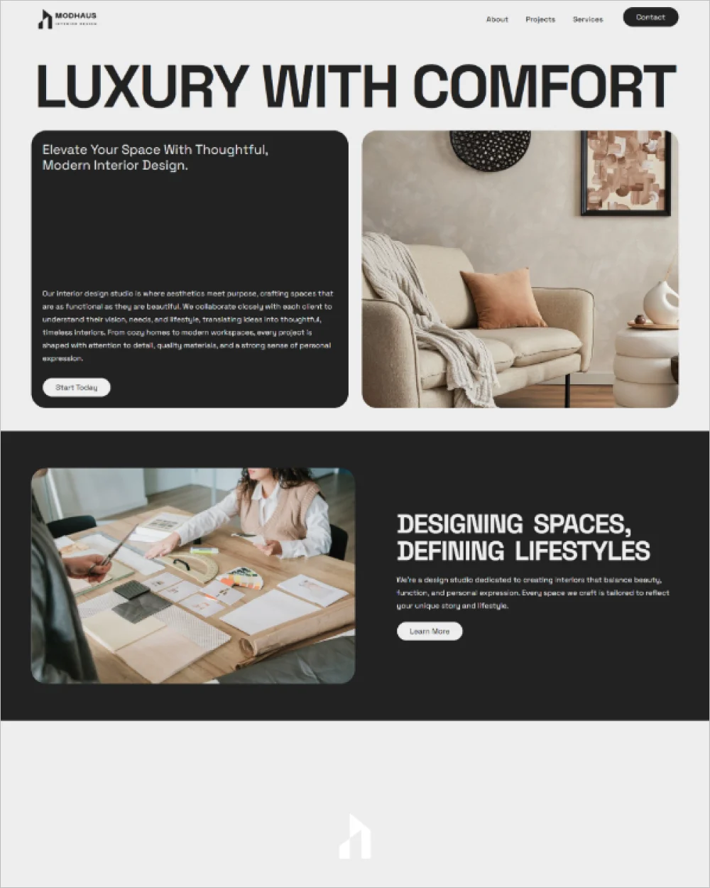 Landingpage Interior WordPress Template