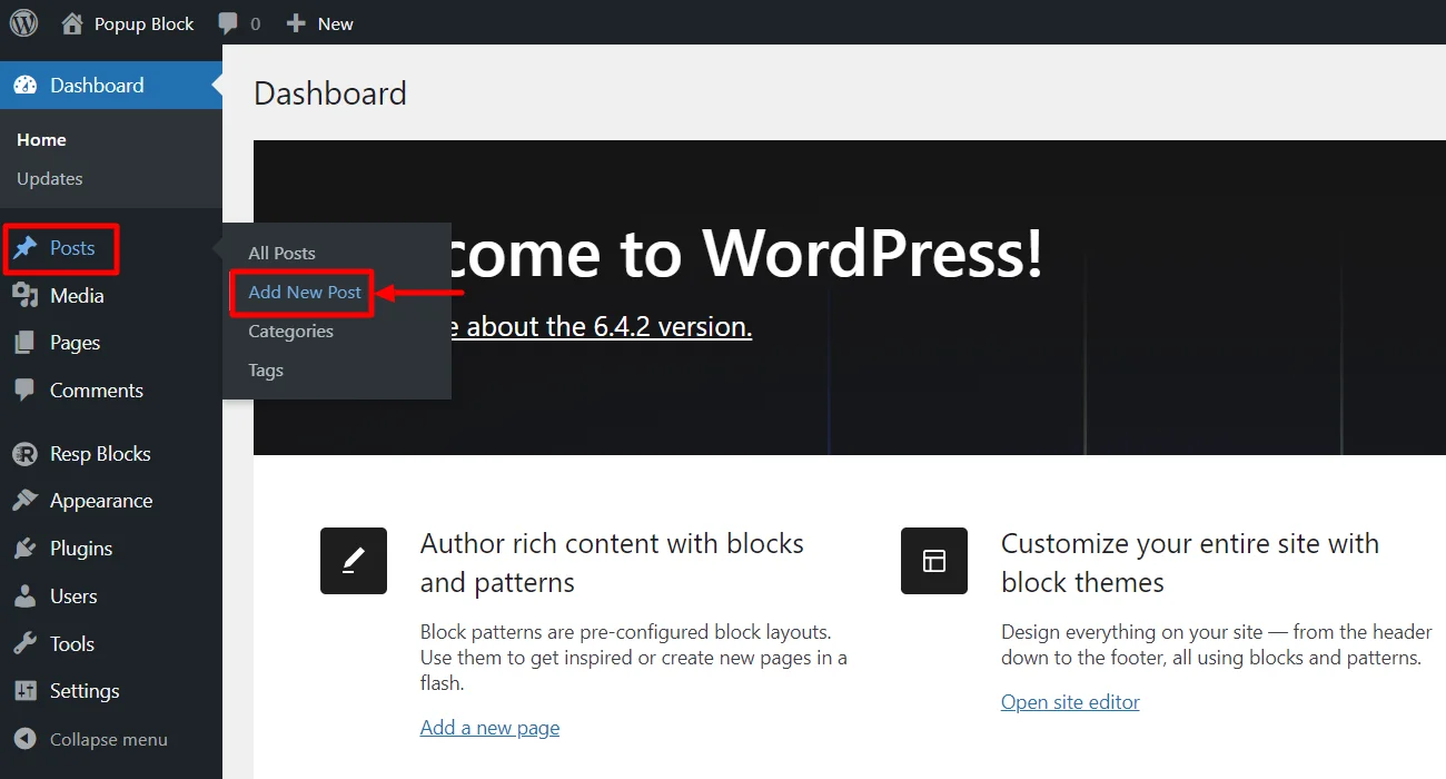 Adding new post