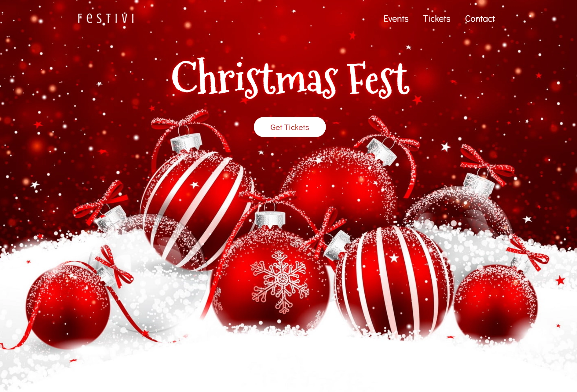 Christmas landing page