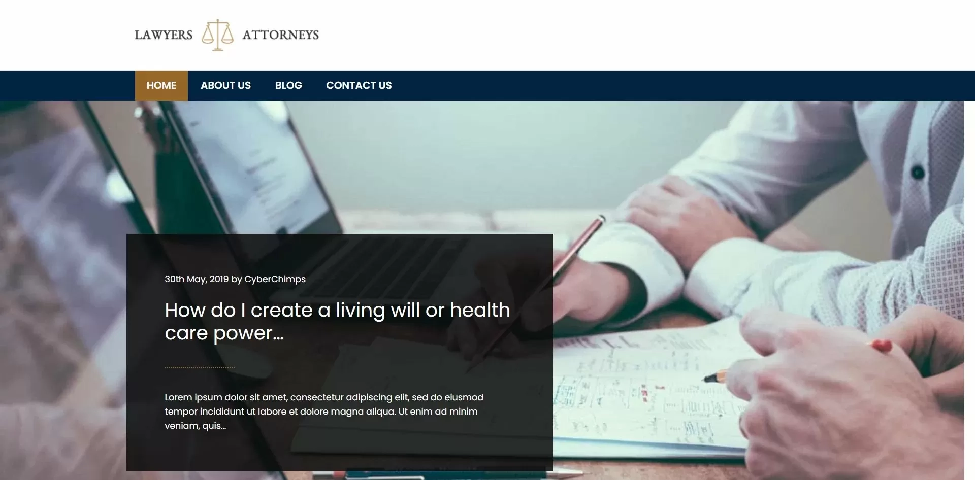 Lawyer Attorney WordPress Starter Template