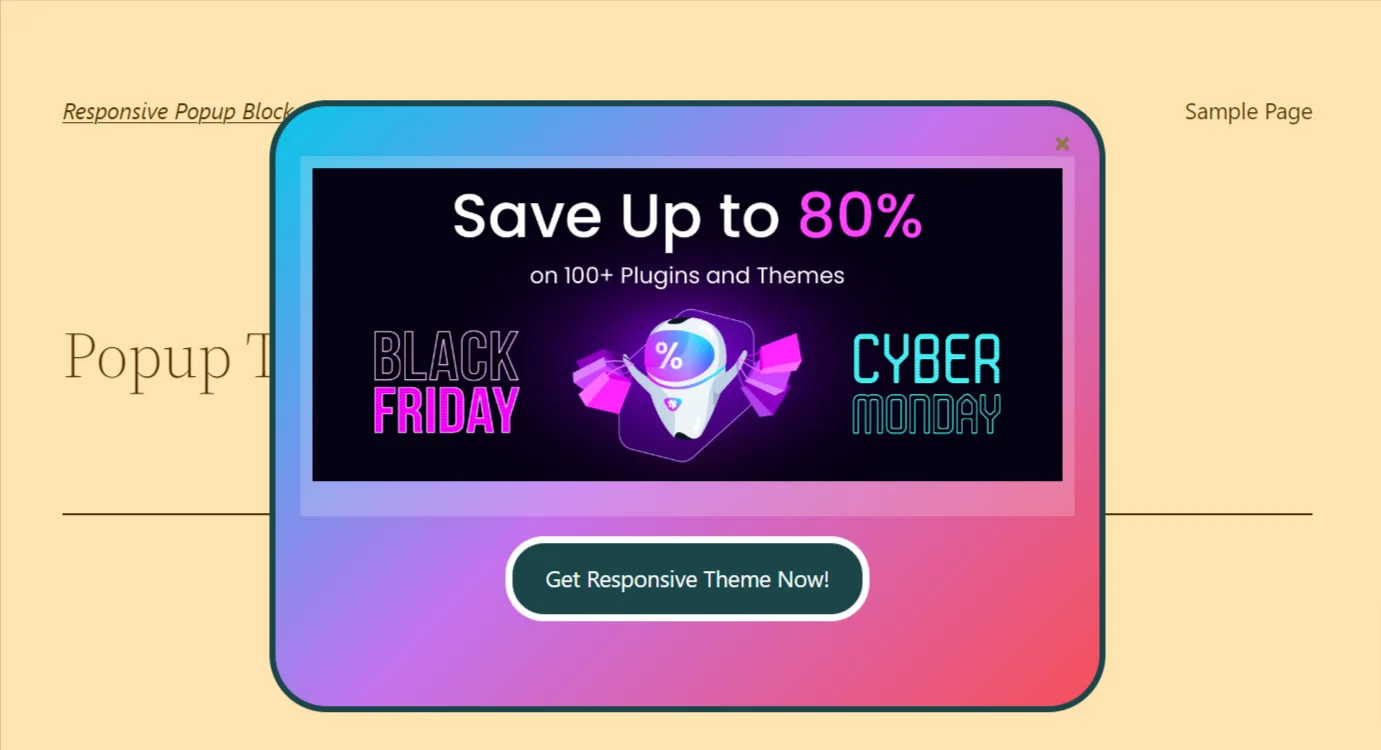 Responsive Popup Block
