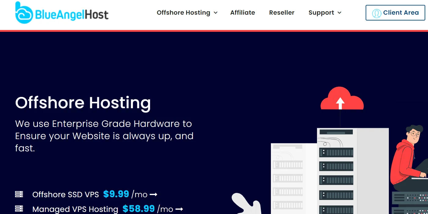 BlueAngelHost offshore hosting service