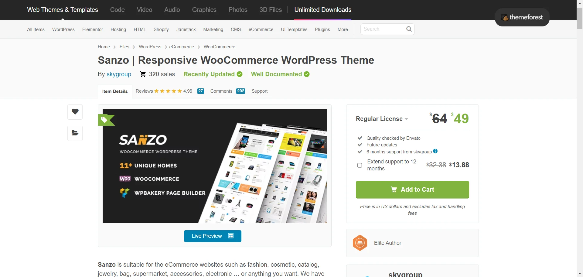 Sanzo WooCommerce themes
