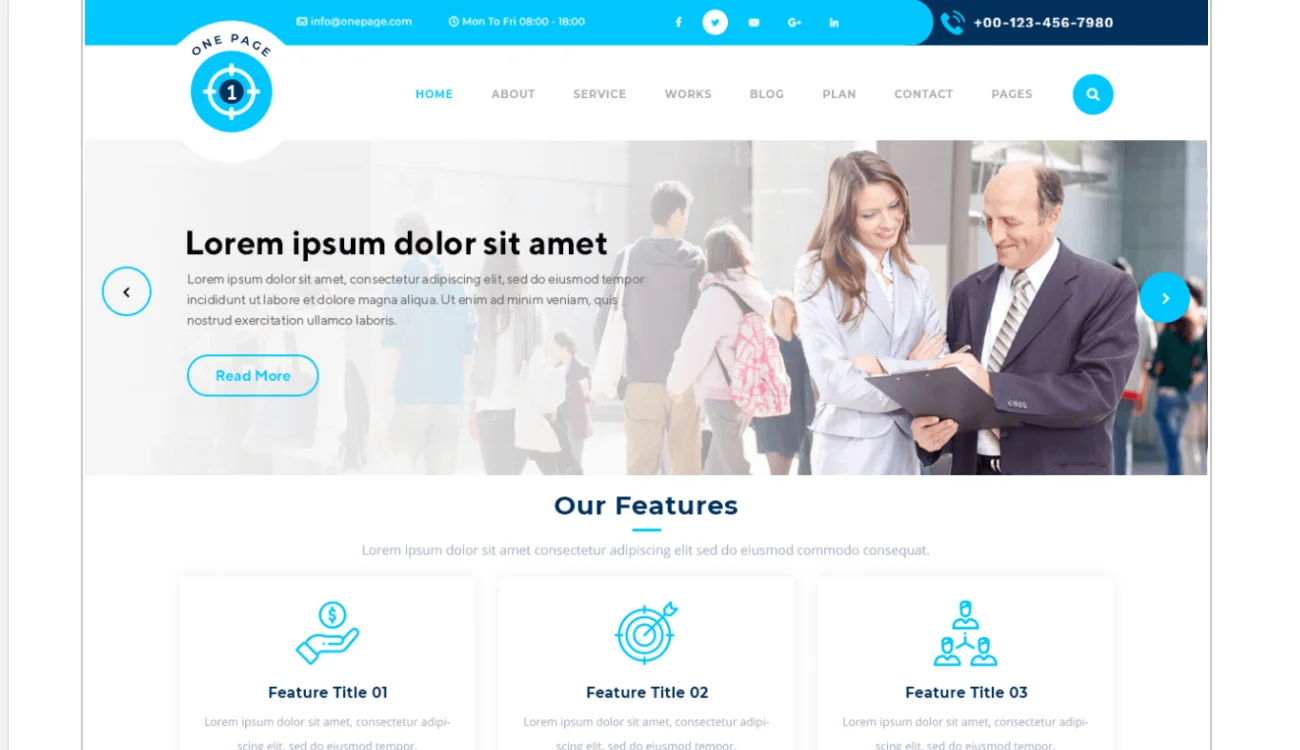 Safha landing page WordPress themes