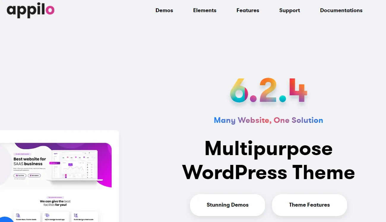 Appilo landing page WordPress themes