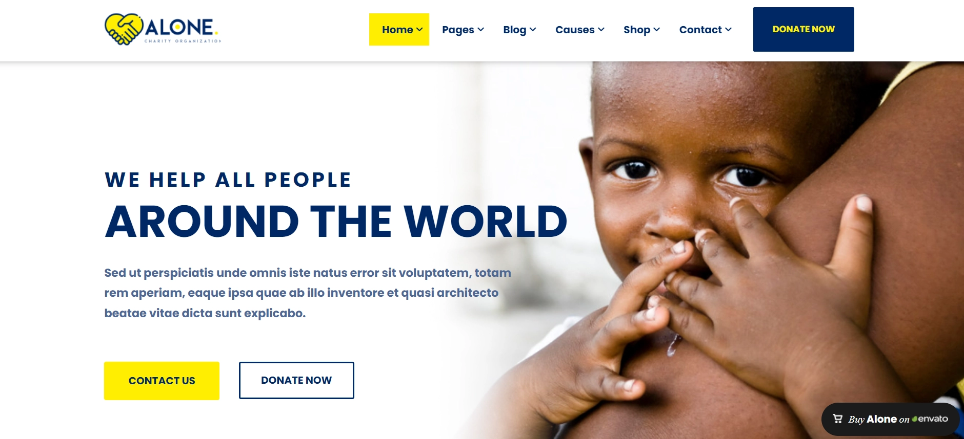 Alone non profit WordPress theme