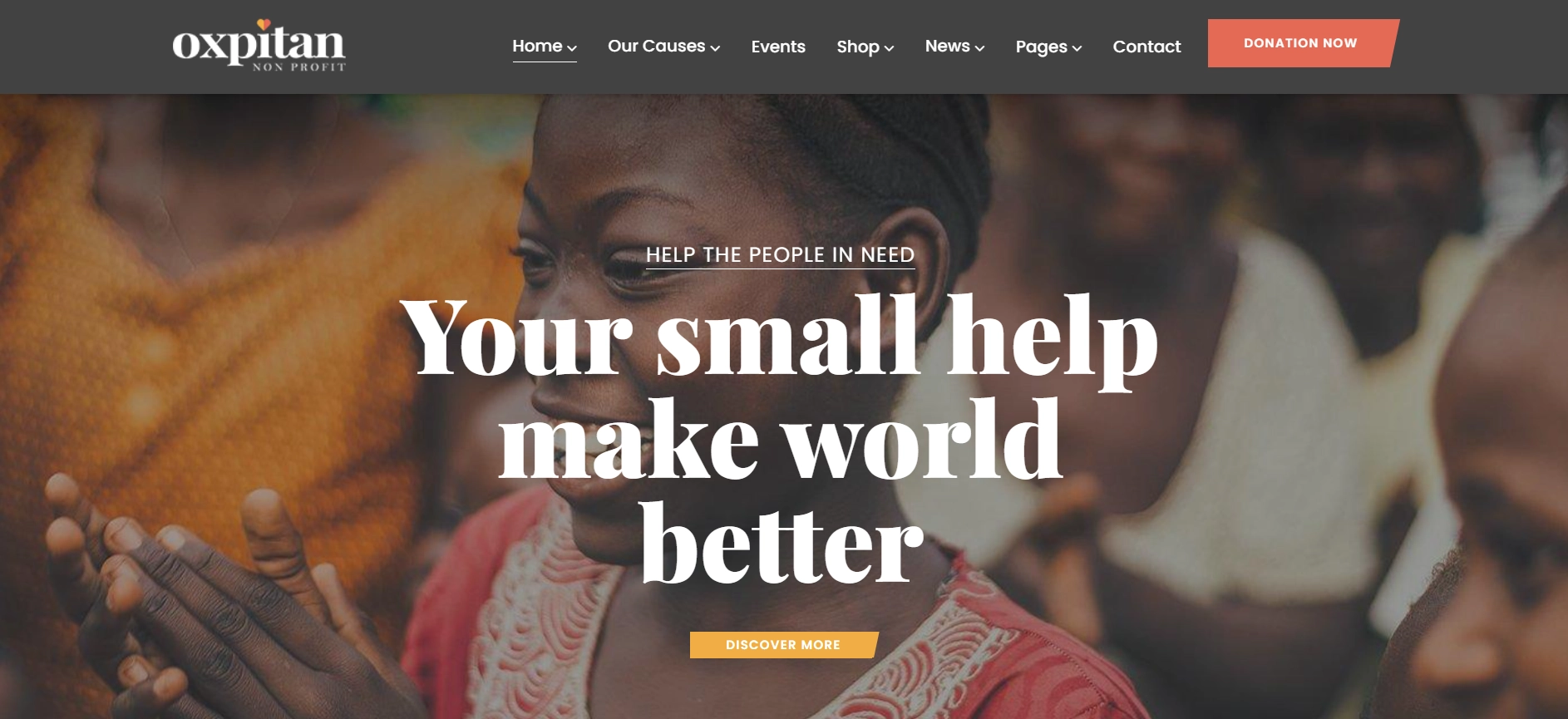 Oxpitan non-profit wordpress theme