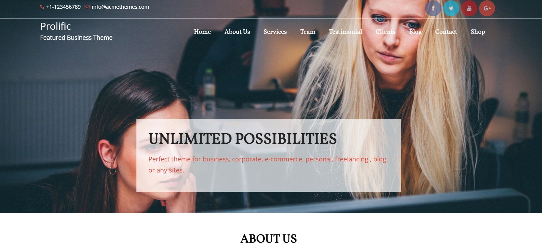 Prolific Free WordPress Theme