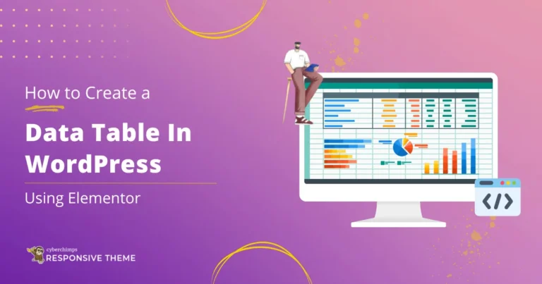 How to create data table in WordPress using Elementor