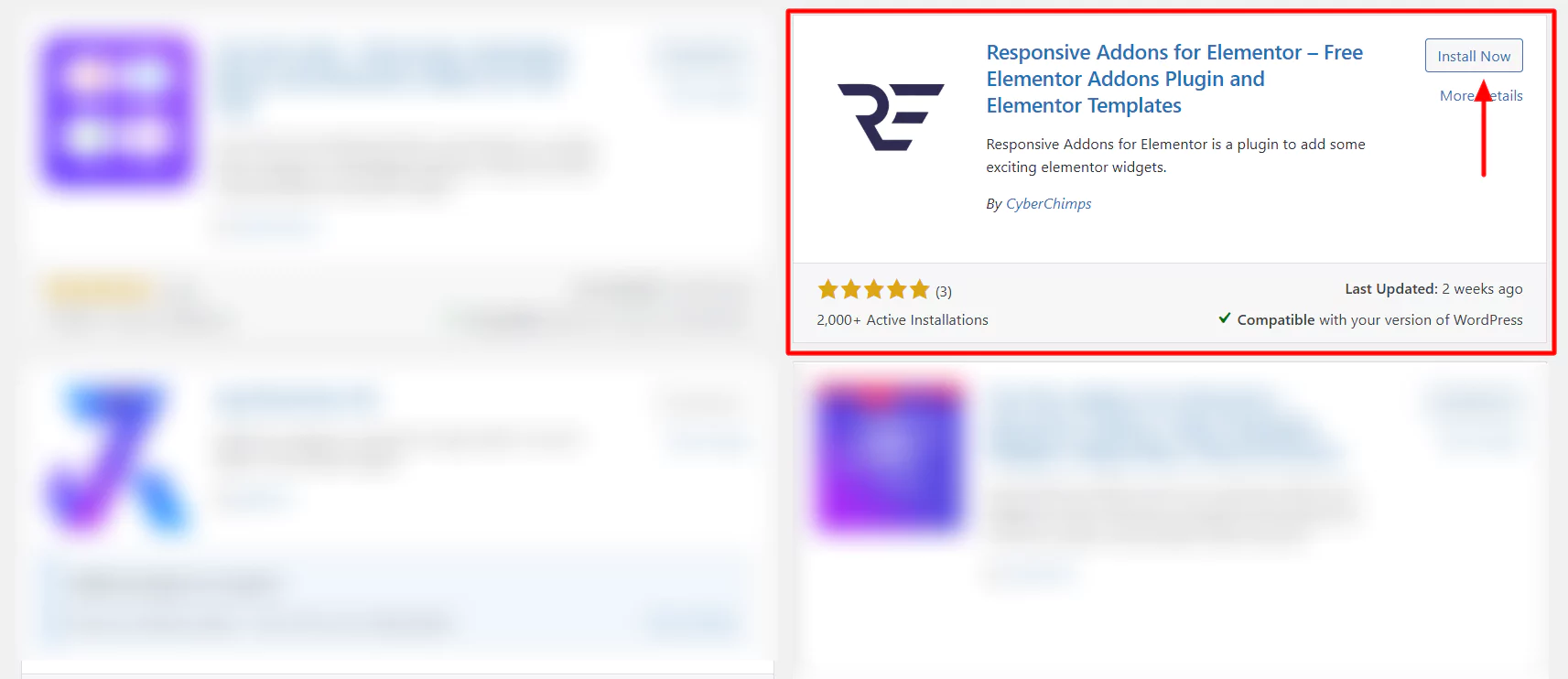 Install Responsive Addons for elementor plugin