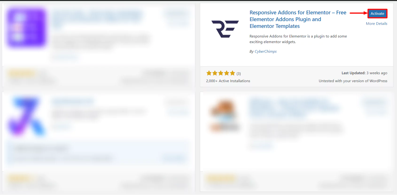 Click Activate to start using the plugin