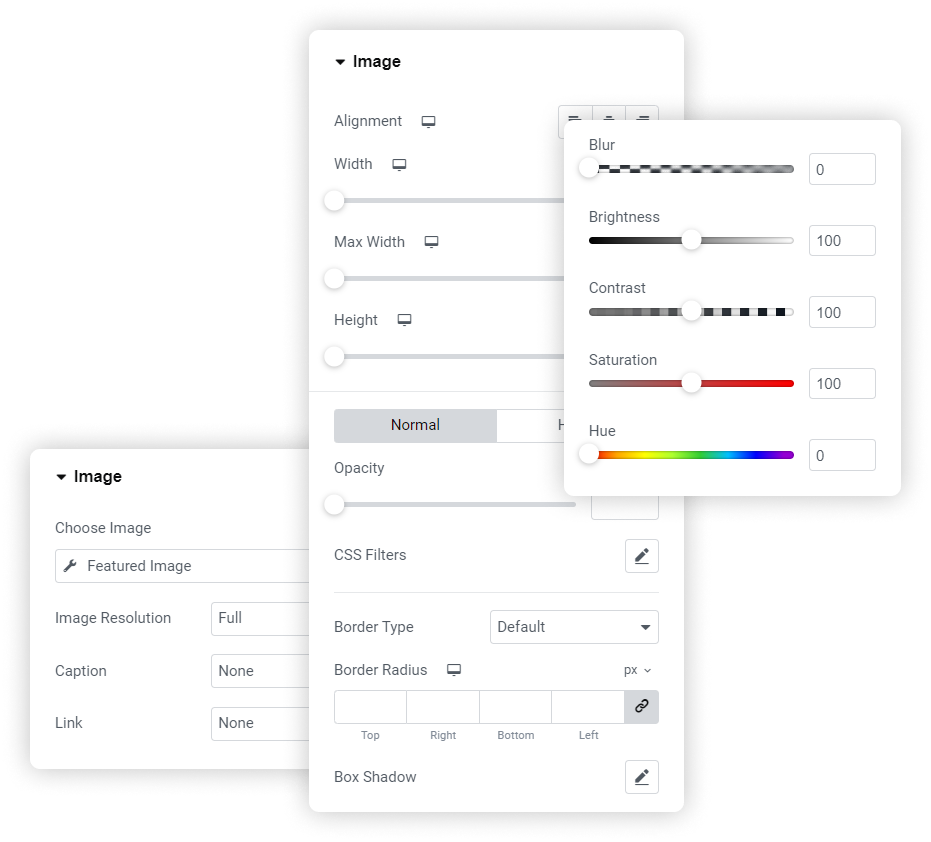 customization feature image elementor widget responsive addons for elementor