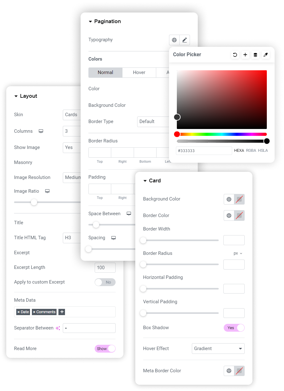 customization options archive posts widget responsive addons for elementor