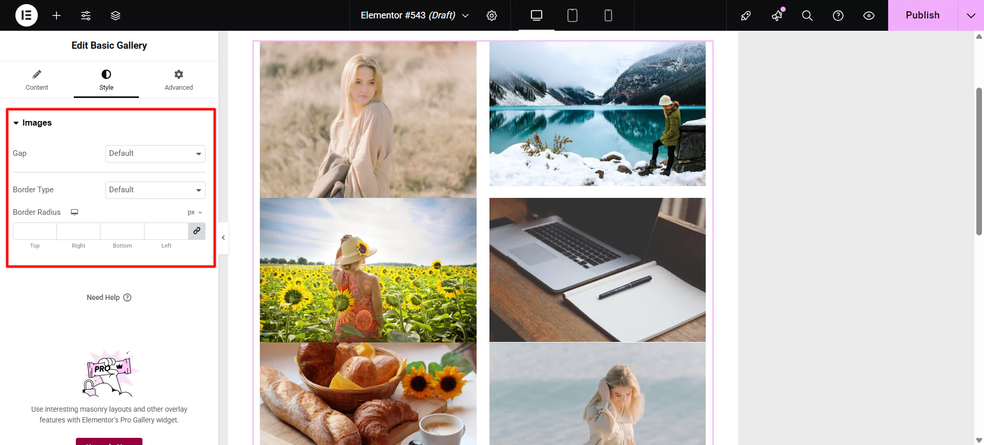 Styling images