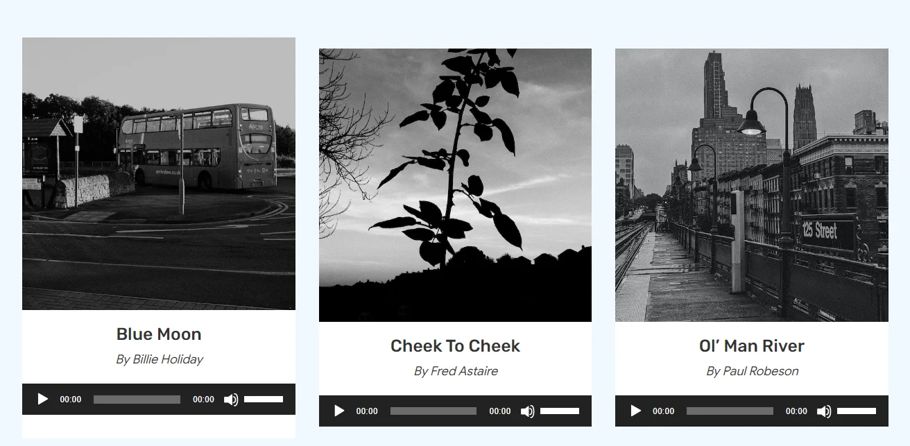 Audio player sample