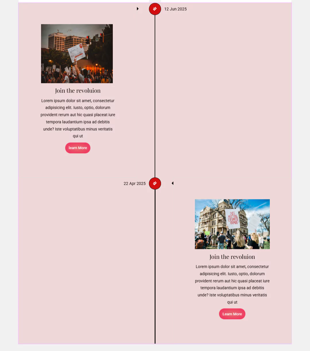 Timeline elementor widget