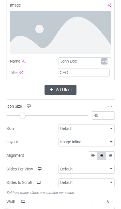 Edit Editing testimonial slider categories