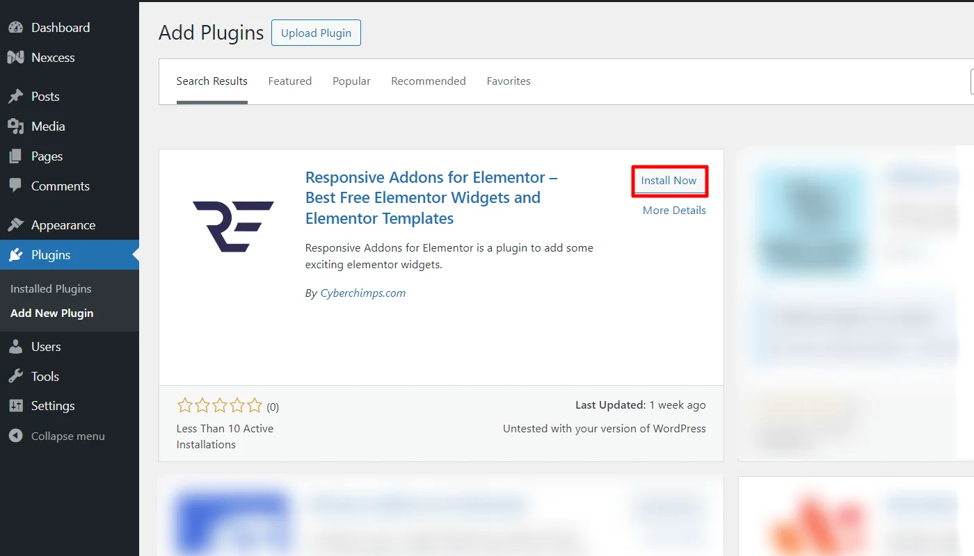 Installing plugin