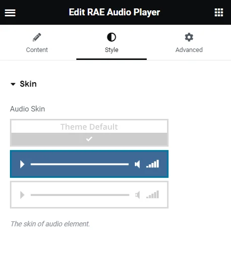 styling audio player