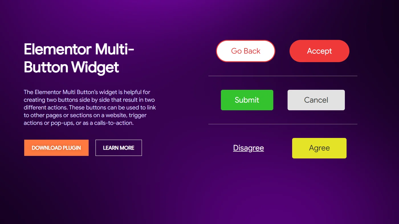 Elementor Multi-Buttons Widget