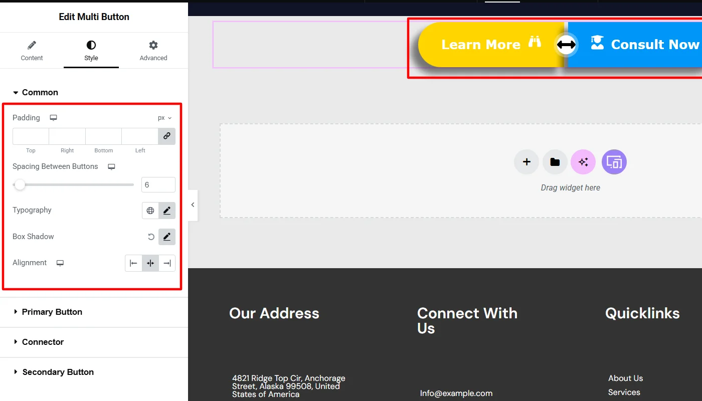 Common styling customizations