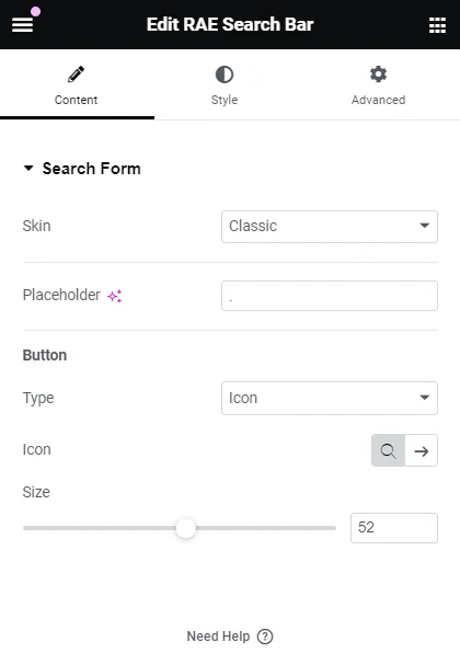 Customizing search bar- search form