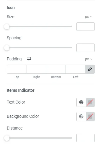 Menu icon style