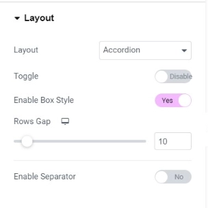 layout features