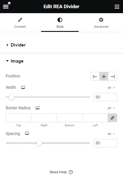 Styling Divider With Image Layout