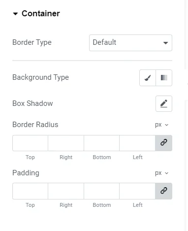 container styling