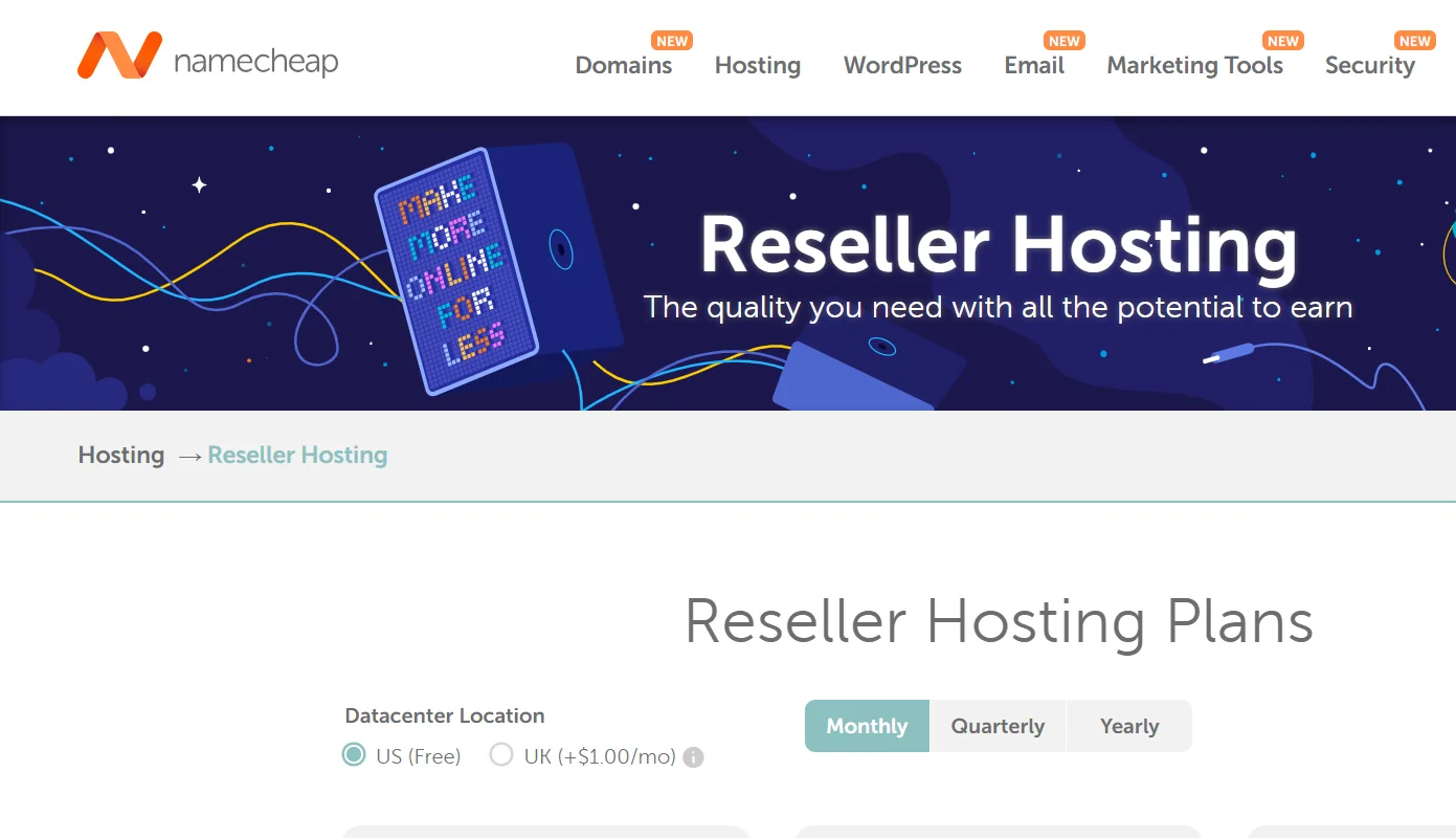 NameCheap Reseller hosting